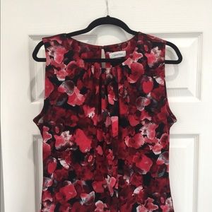 Calvin Klein Pleated Neck Top